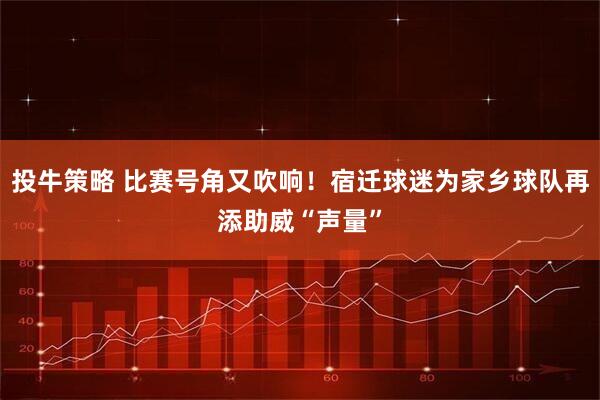 投牛策略 比赛号角又吹响！宿迁球迷为家乡球队再添助威“声量”
