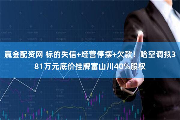 赢金配资网 标的失信+经营停摆+欠款！哈空调拟381万元底价挂牌富山川40%股权